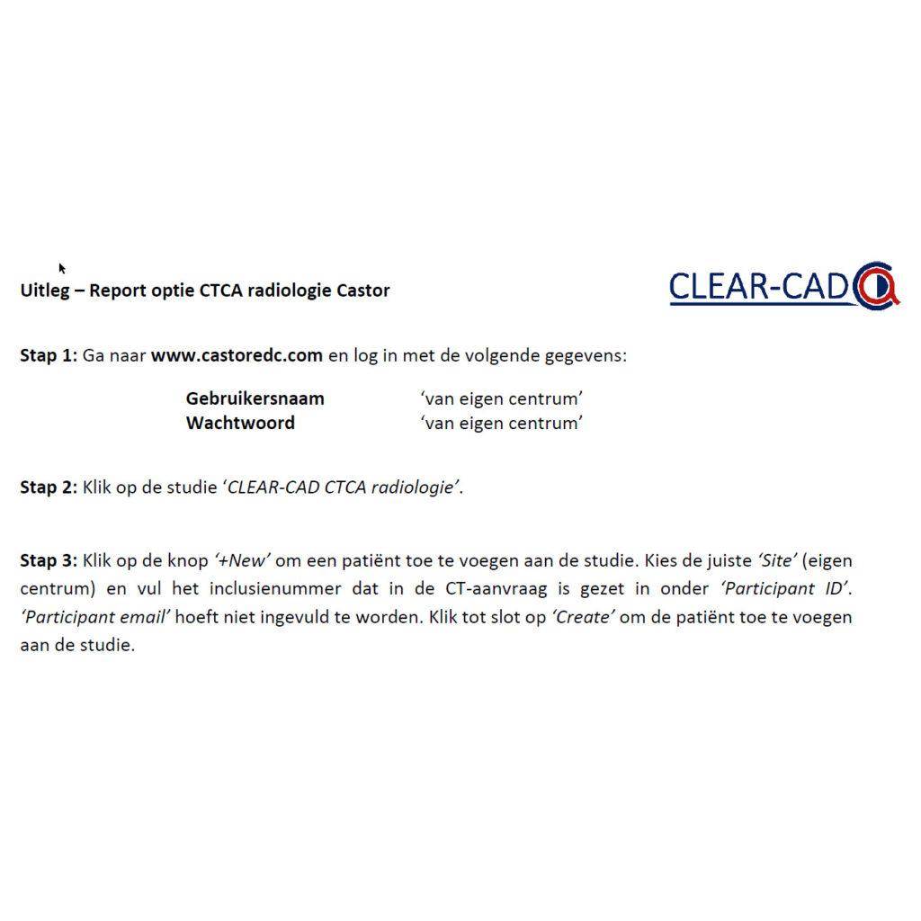 Castor CTCA Report optie